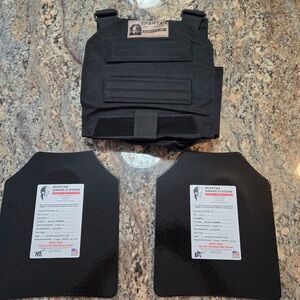 Spartan Armor Black Tactical Vest with Plates